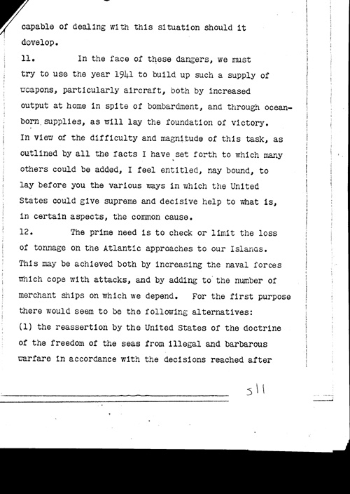 [a311s11.jpg] - Lord Lothian to Cordell Hull, Secretary of State Letter to President 12/8/40