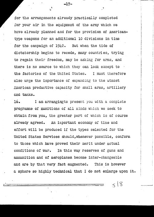 [a311s18.jpg] - Lord Lothian to Cordell Hull, Secretary of State Letter to President 12/8/40