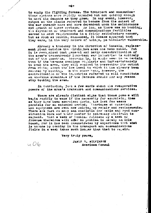 [a311u06.jpg] - Herschel V. Johnson Charge d'Affaires ad interim to Secretary of State Report on Bomb damage in English cities 12/20/40