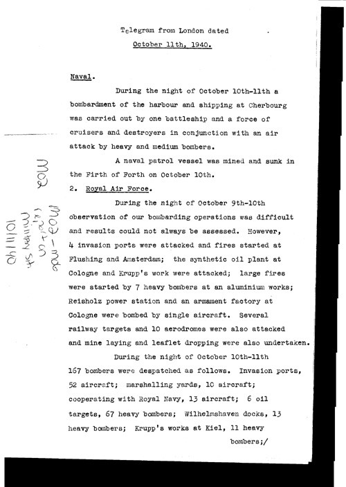 [a312m02.jpg] - Report on military situation 10/11/40