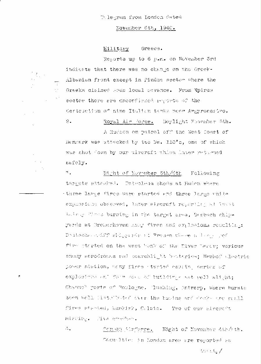 [a313h02.jpg] - Report from London on military situation 11/6/40 - Page 1