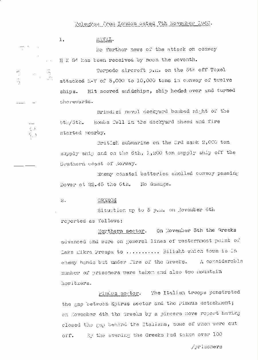 [a313i02.jpg] - Report from London on military situation 11/7/40 - Page 1