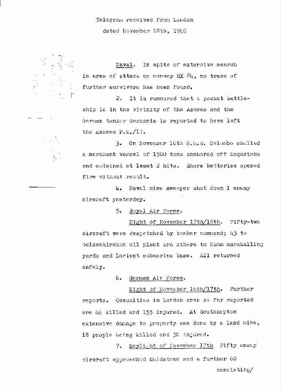 [a313q02.jpg] - Report from London on military situation 11/18/40 - Page 1