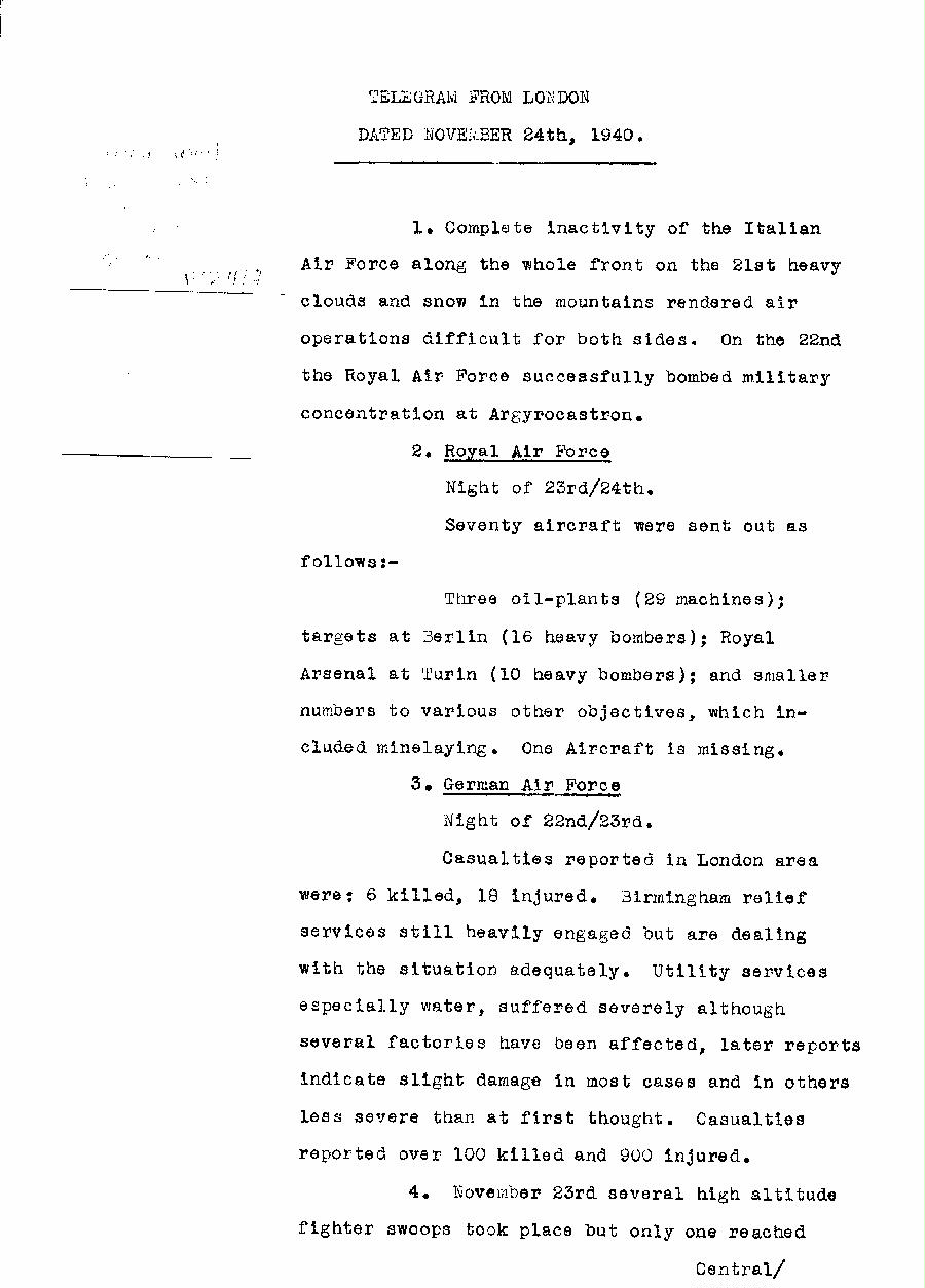 [a313w02.jpg] - Report from London on military situation 11/24/40 - Page 1