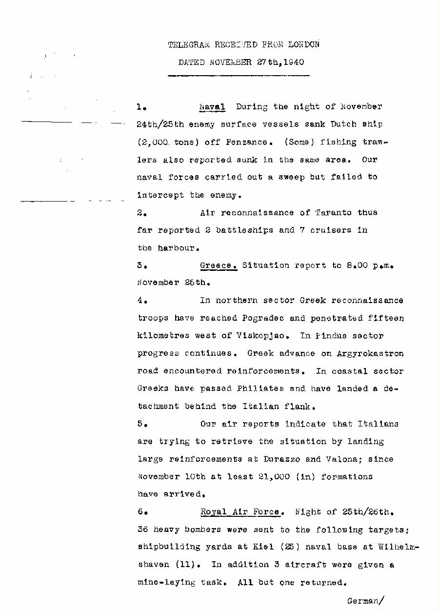 [a313y02.jpg] - Report from London on military situation 11/27/40 - Page 1