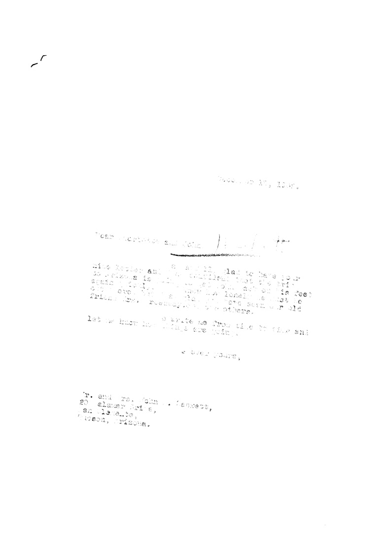 [a906ac01.jpg] - Letter to John and Charlotte Hackett from FDR Dec. 15, 1932