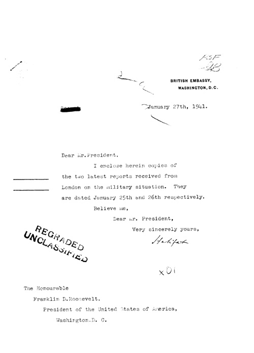 [a316x01.jpg] - Neville Butler --> FDR Letter about military situation 1/27/41