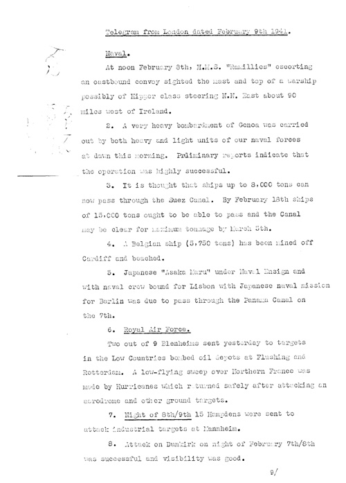 [a317k02.jpg] - Report on military situation 2/9/41