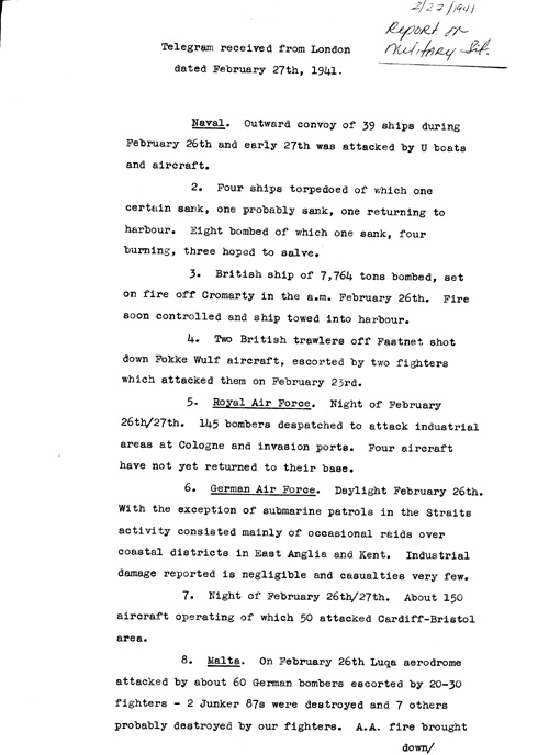 [a318a02.jpg] - Report on military situation2/27/41