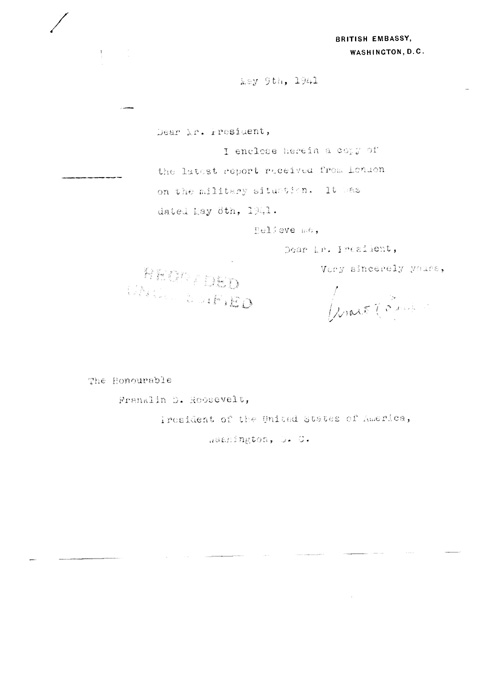 [a320h01.jpg] - Cover letter; illegible-->FDR 5/9/41