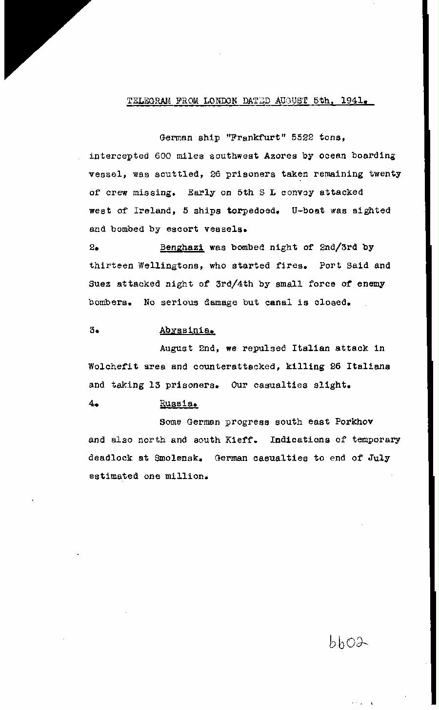[a322bb02.jpg] - Report on military situation 8/5/41