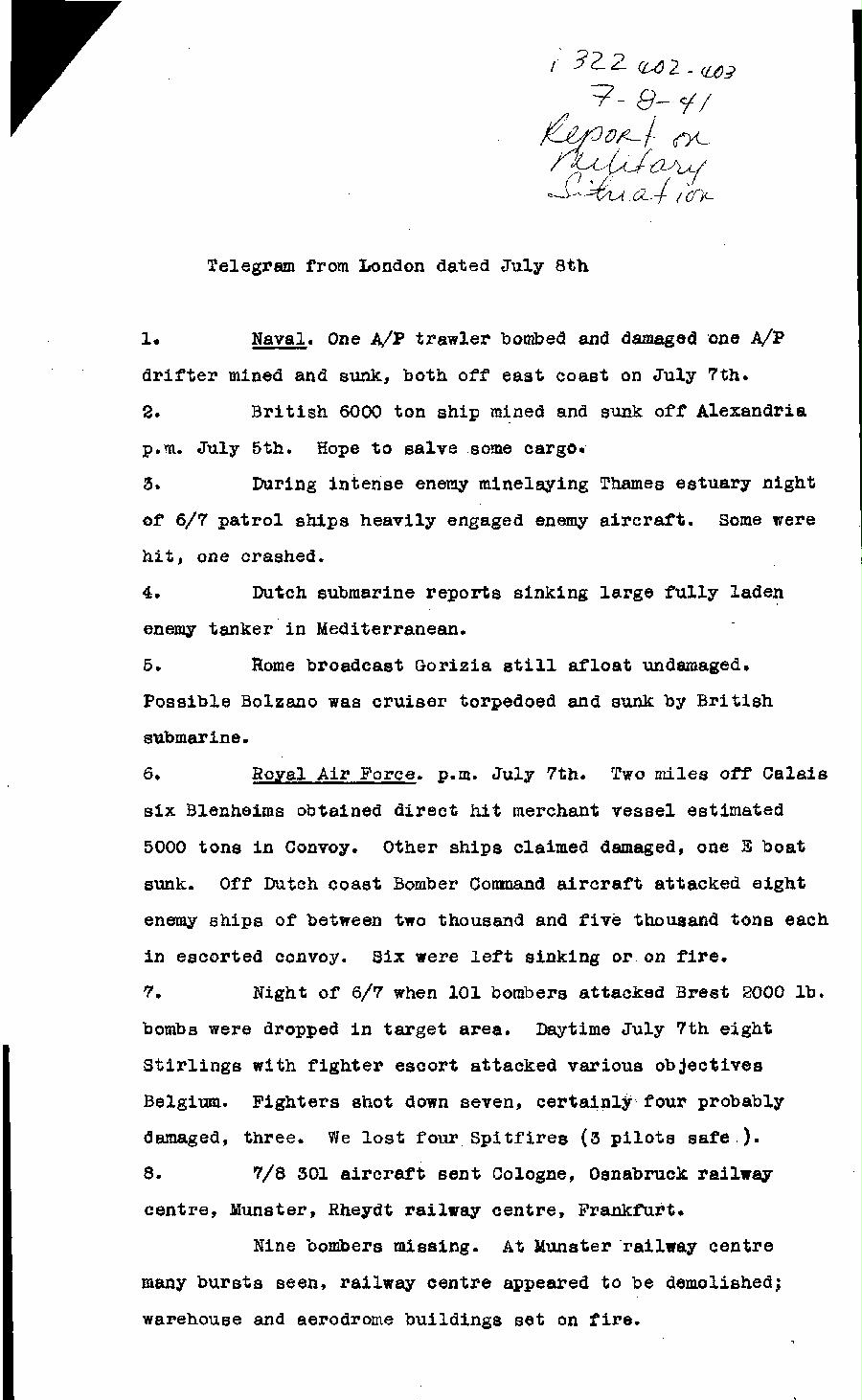 [a322e02.jpg] - Report on military situation 7/8/41