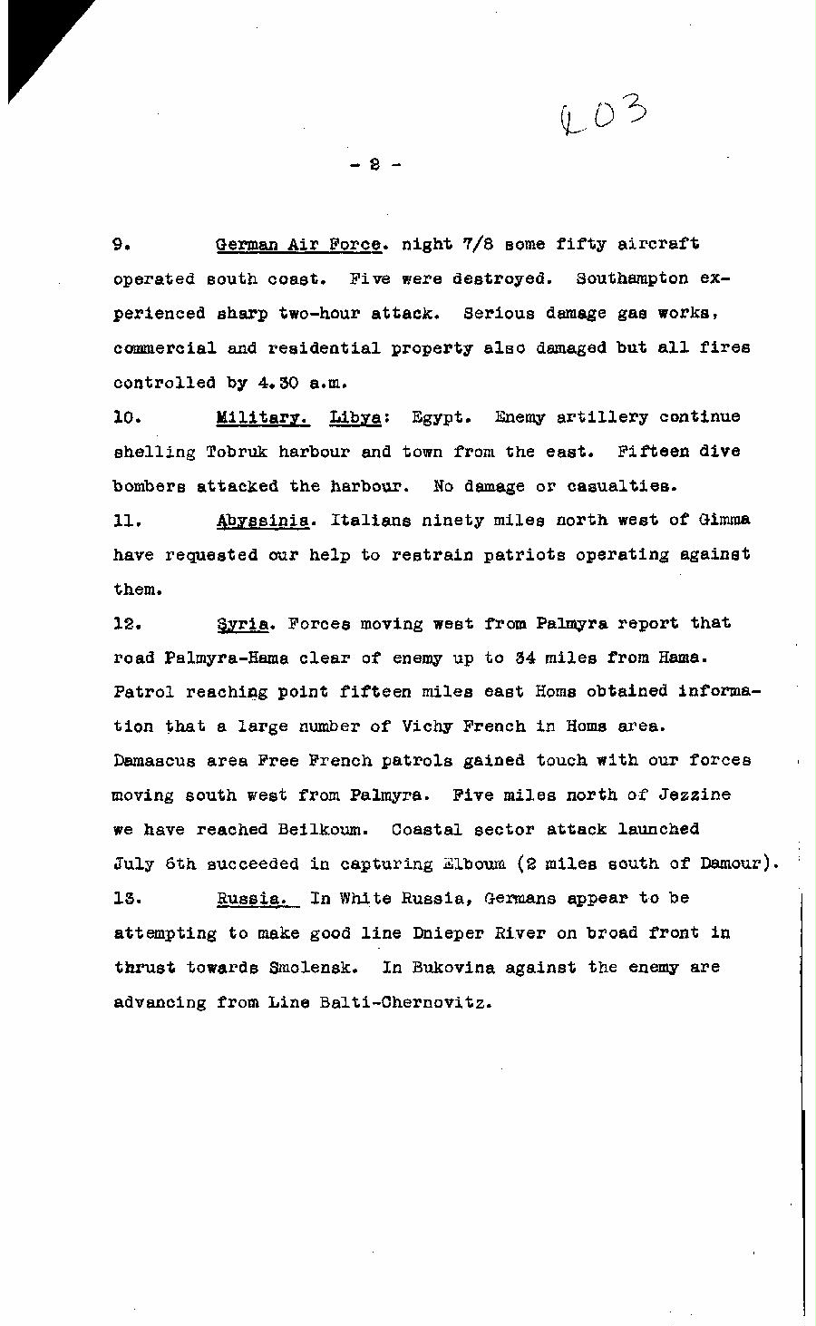 [a322e03.jpg] - Cont-Report on military situation 7/8/41