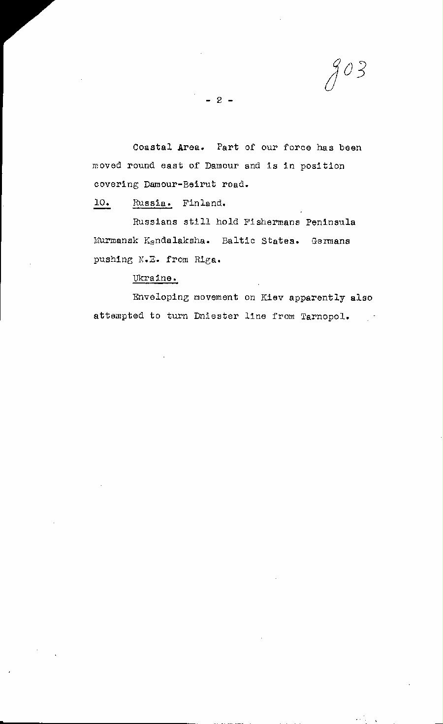 [a322g03.jpg] - Cont-Report on military situation 7/10/41