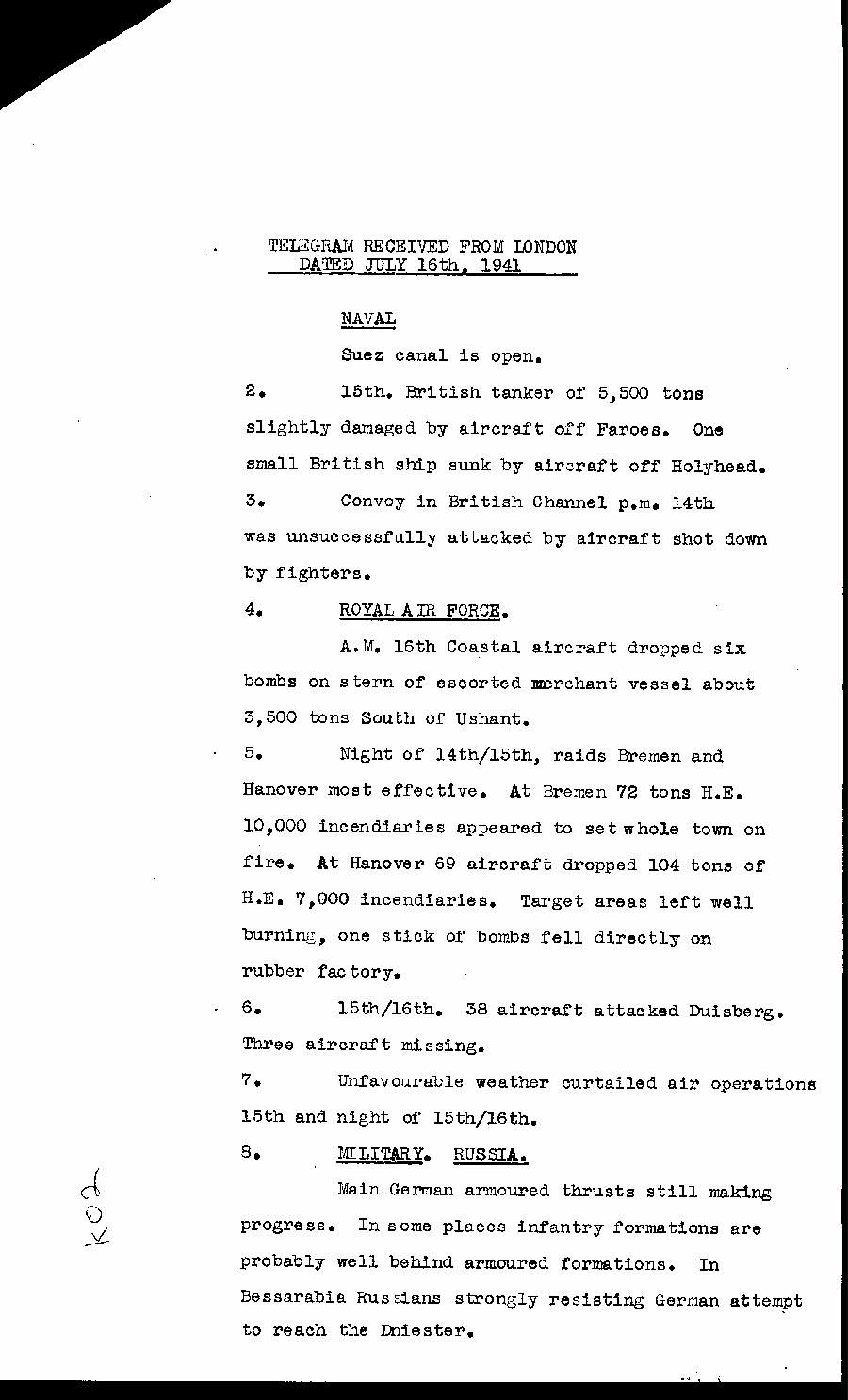 [a322k02.jpg] - Report on military situation 7/16/41