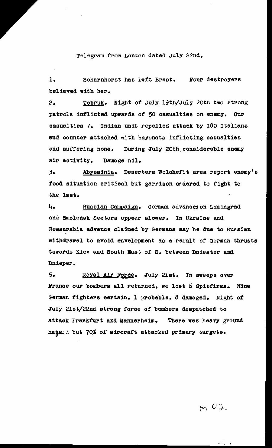 [a322m02.jpg] - Report on military situation 7/22/41