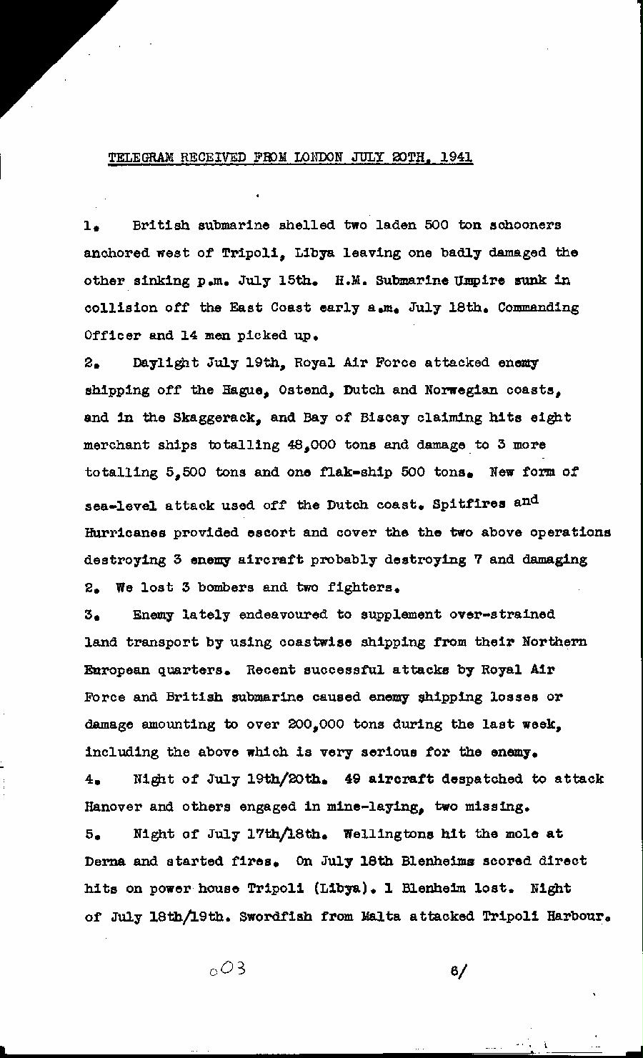 [a322o03.jpg] - Report on military situation 7/20/41