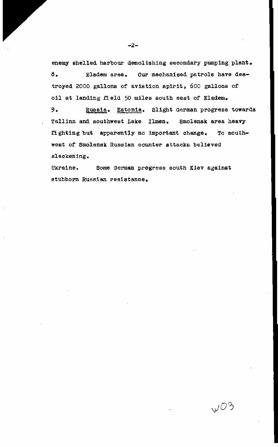 [a322w03.jpg] - Cont-Report on military situation 7/31/41