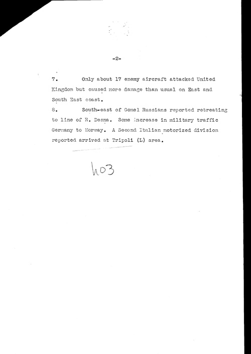 [a323h03.jpg] - Telegram from London on  military situation  9/8/41 - Page 2