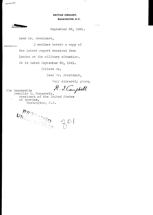 [a323q01.jpg] - Cover letter; Campbell-->FDR 9/22/41