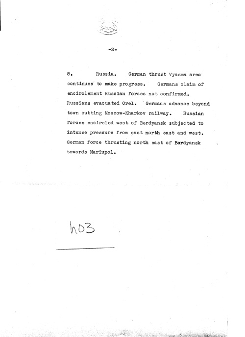 [a324h03.jpg] - Cover letter; Halifax-->FDR 10/10/41