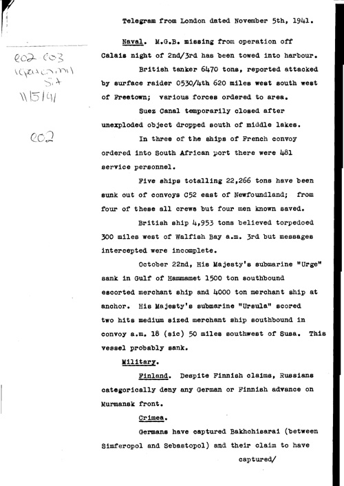 [a325e02.jpg] - Report on military situation 11/5/41