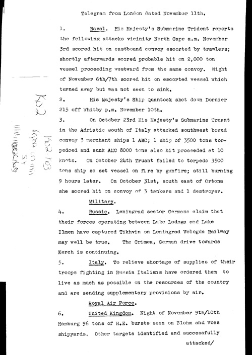 [a325k02.jpg] - Report on military situation 11/11/41