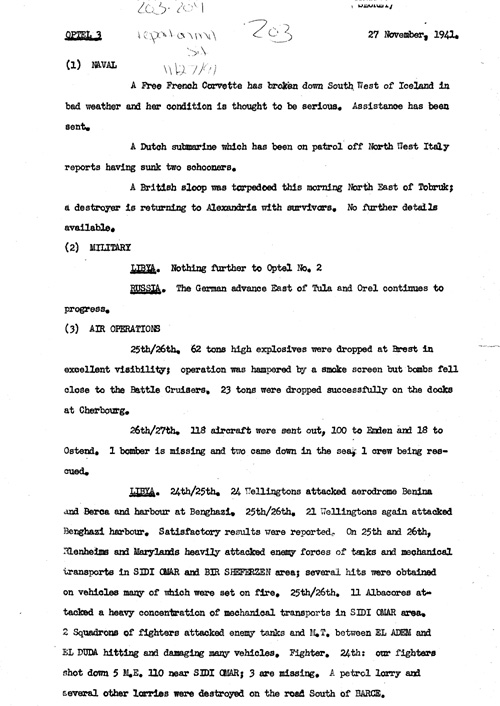 [a325z03.jpg] - Report on military situation 11/27/41