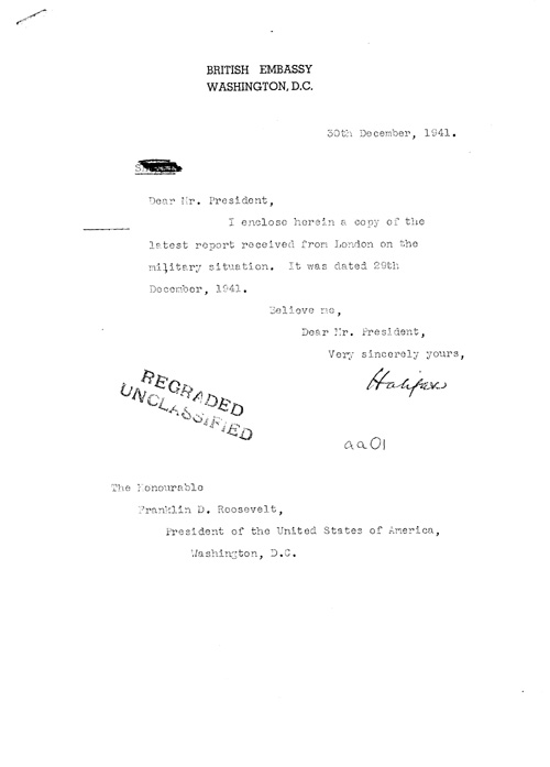 [a326aa01.jpg] - Halifax --> FDR Letter regarding military situation 12/30/41