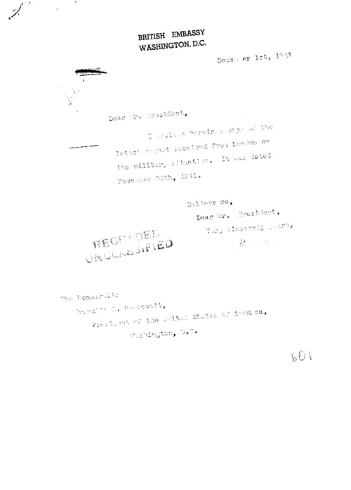 [a326b01.jpg] - Halifax --> FDR Letter regarding military situation 12/1/41
