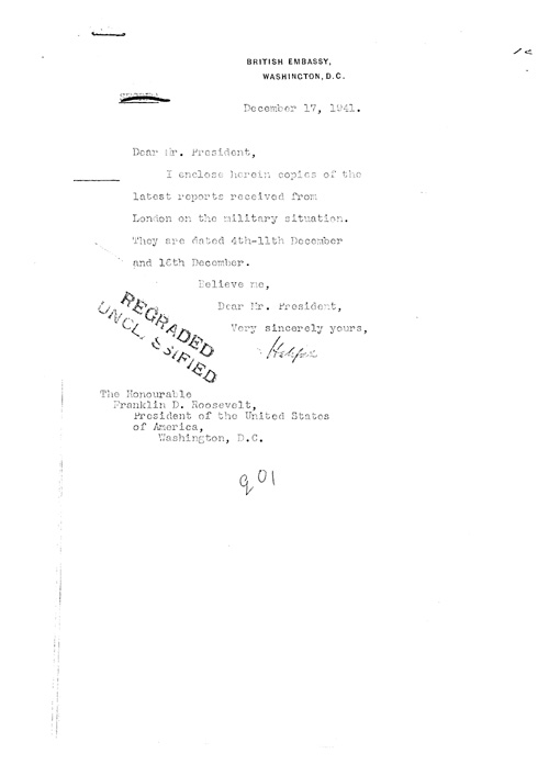[a326q01.jpg] - Halifax --> FDR Letter regarding military situation 12/17/41