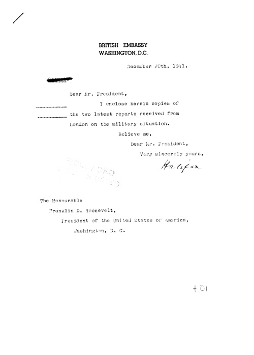 [a326t01.jpg] - Halifax --> FDR Letter regarding military situation 12/20/41