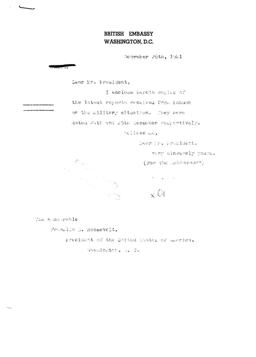 [a326x01.jpg] - R.J. Campbell --> FDR Letter regarding military situation 12/26/41