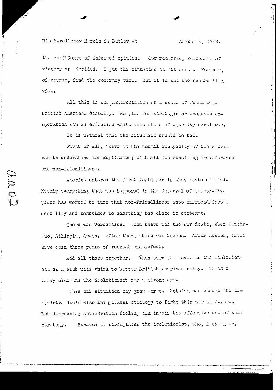 [a327aa02.jpg] - Letter written to Harold B. Butler by [unknown!8/5/42.