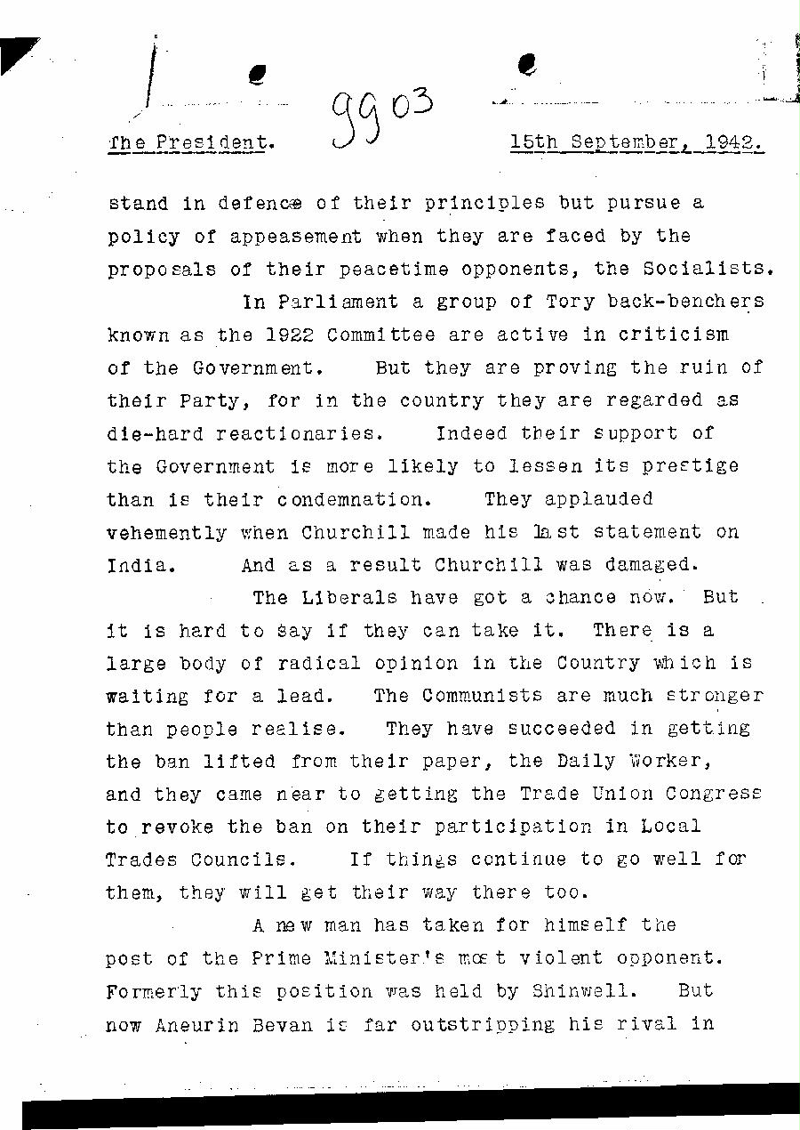 [a327gg03.jpg] - Memorandum to Miss Tully --> H.L.H. 10/13/42.