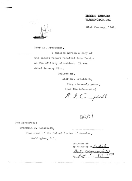 [a328aa01.jpg] - Cover letter; Campbell-->FDR 1/31/42