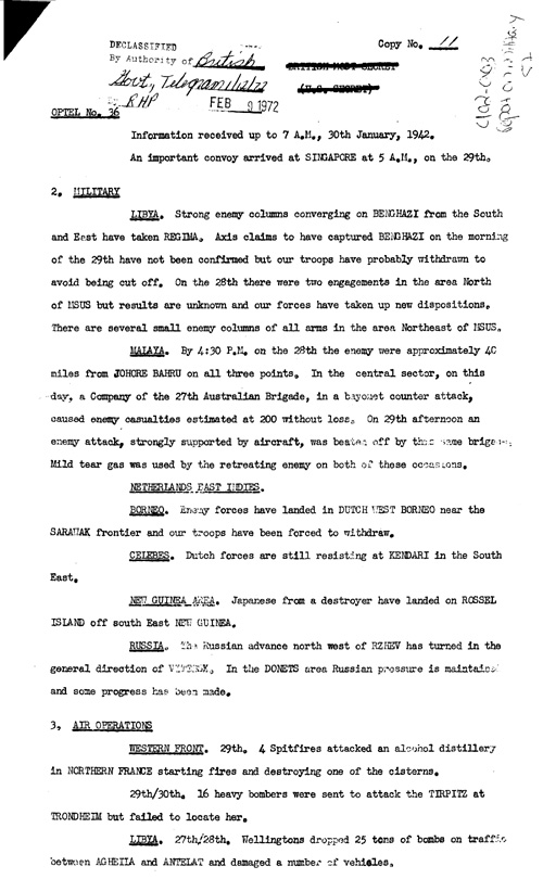 [a329a02.jpg] - Report on military situation 1/30/42