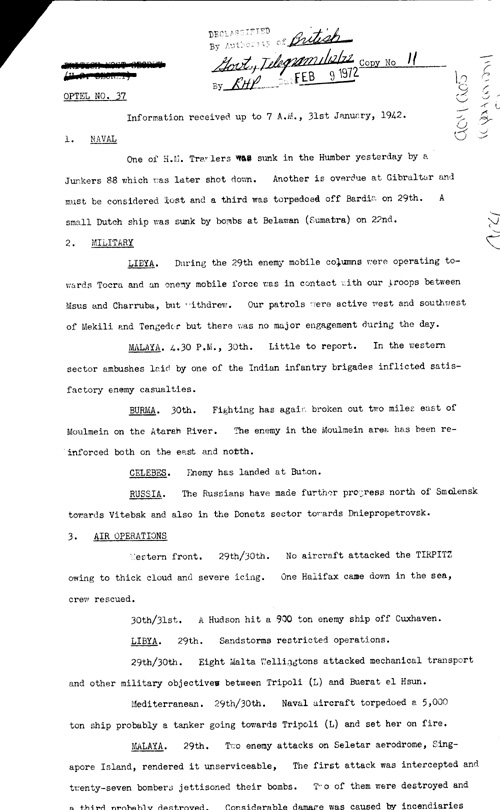 [a329a04.jpg] - Report on military situation 1/31/42