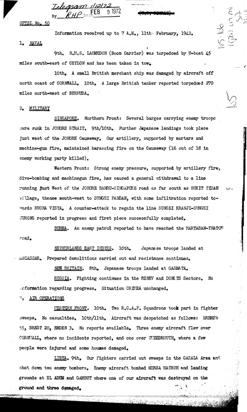 [a329l05.jpg] - Report on military situation 2/11/42