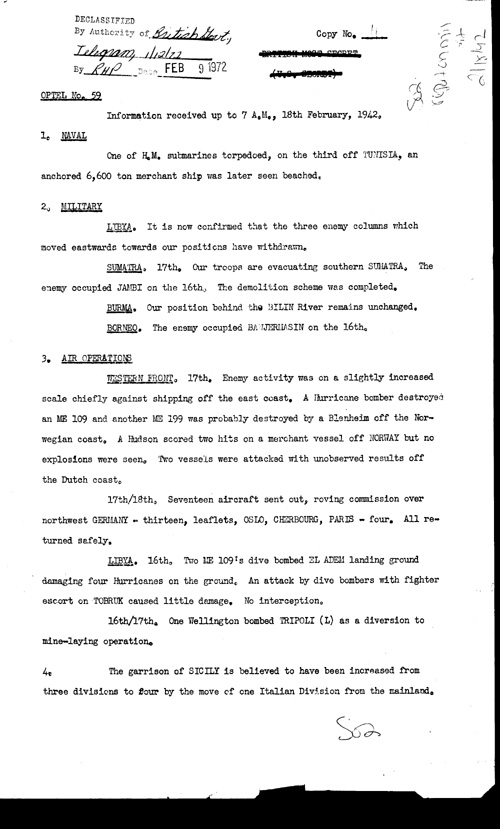 [a329s02.jpg] - Report on military situation 2/18/42