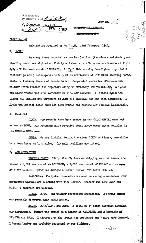 [a329w02.jpg] - Report on military situation 2/22/42