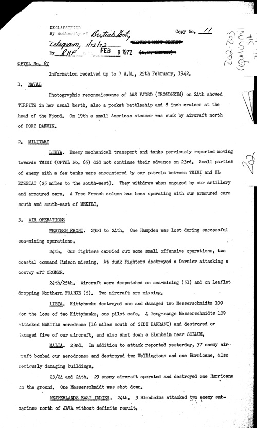 [a329z02.jpg] - Report on military situation 2/25/42