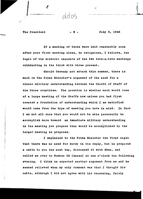 [a330dd05.jpg] - Memo; FDR-->Hopkins 7/14/43