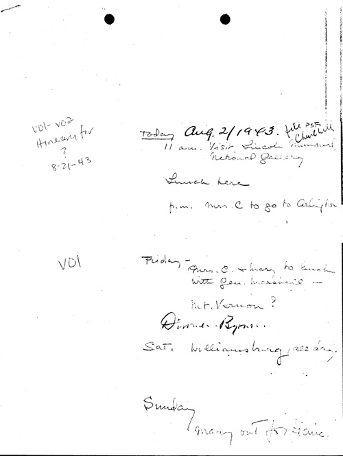 [a334v01.jpg] - Itinerary for ? 8/21/43