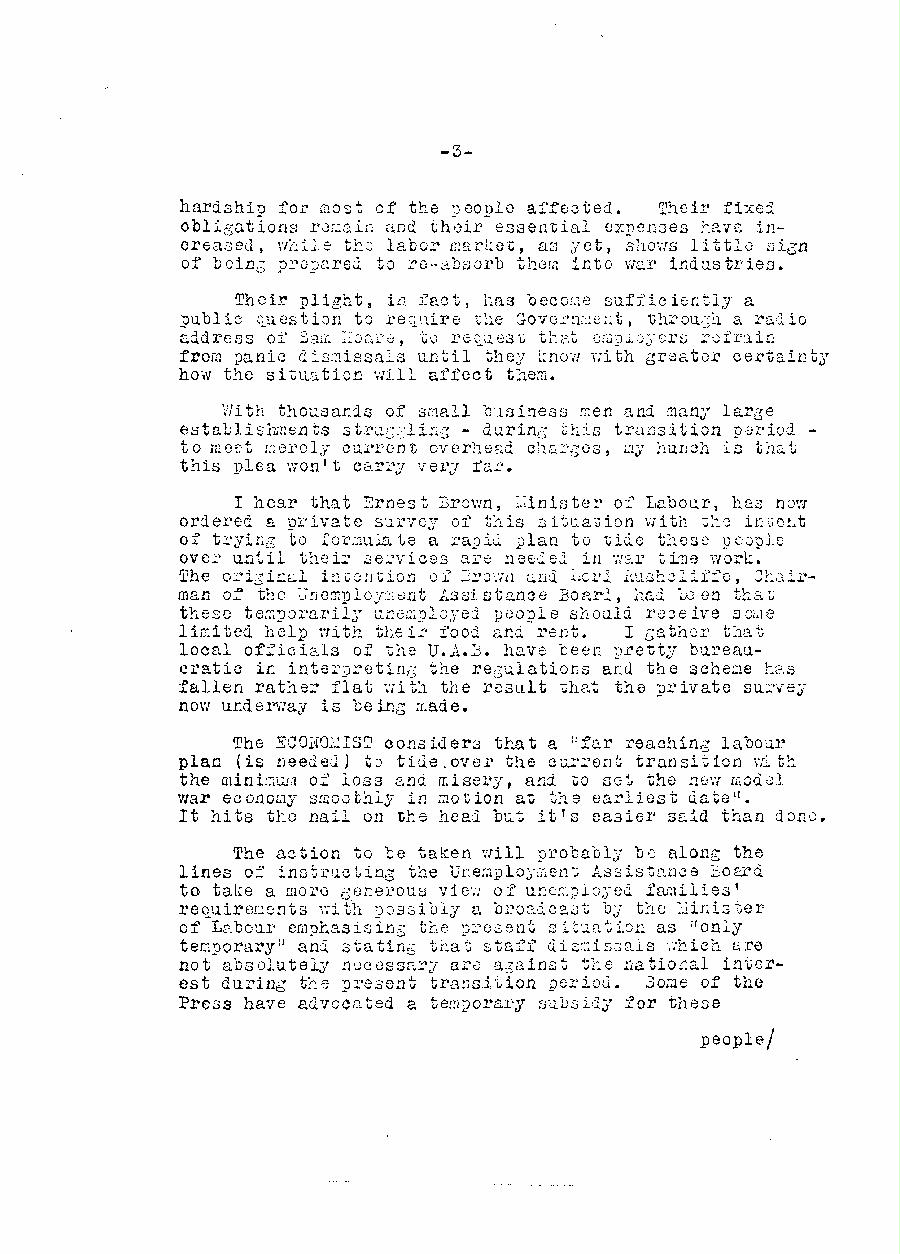 [a340j04.jpg] - Employment Situation in Britain Resulting from the Swing-Over from a Peace to a War Economy  10/2/39 page3