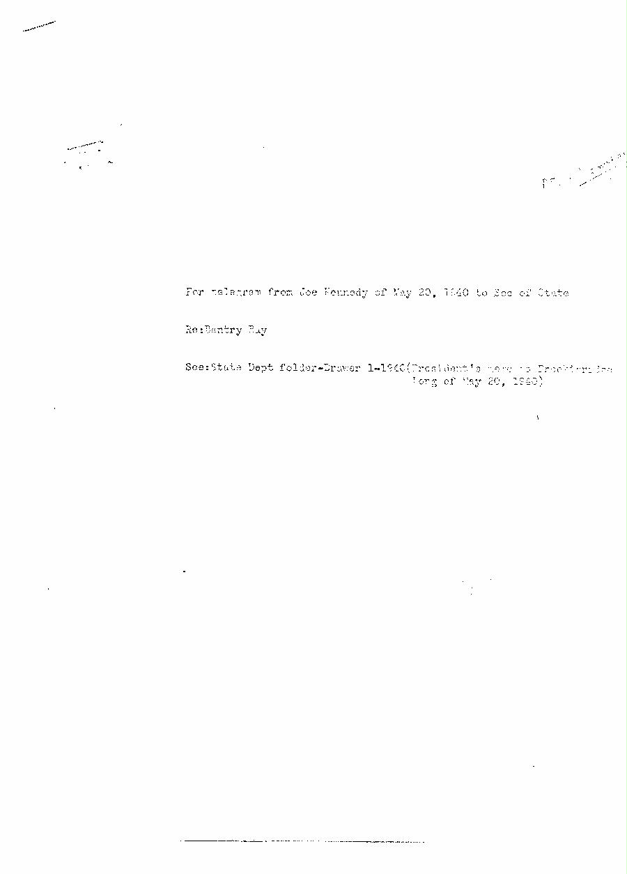 [a340x01.jpg] - Cover telegram letter: Kennedy-->Hull  5/20/40