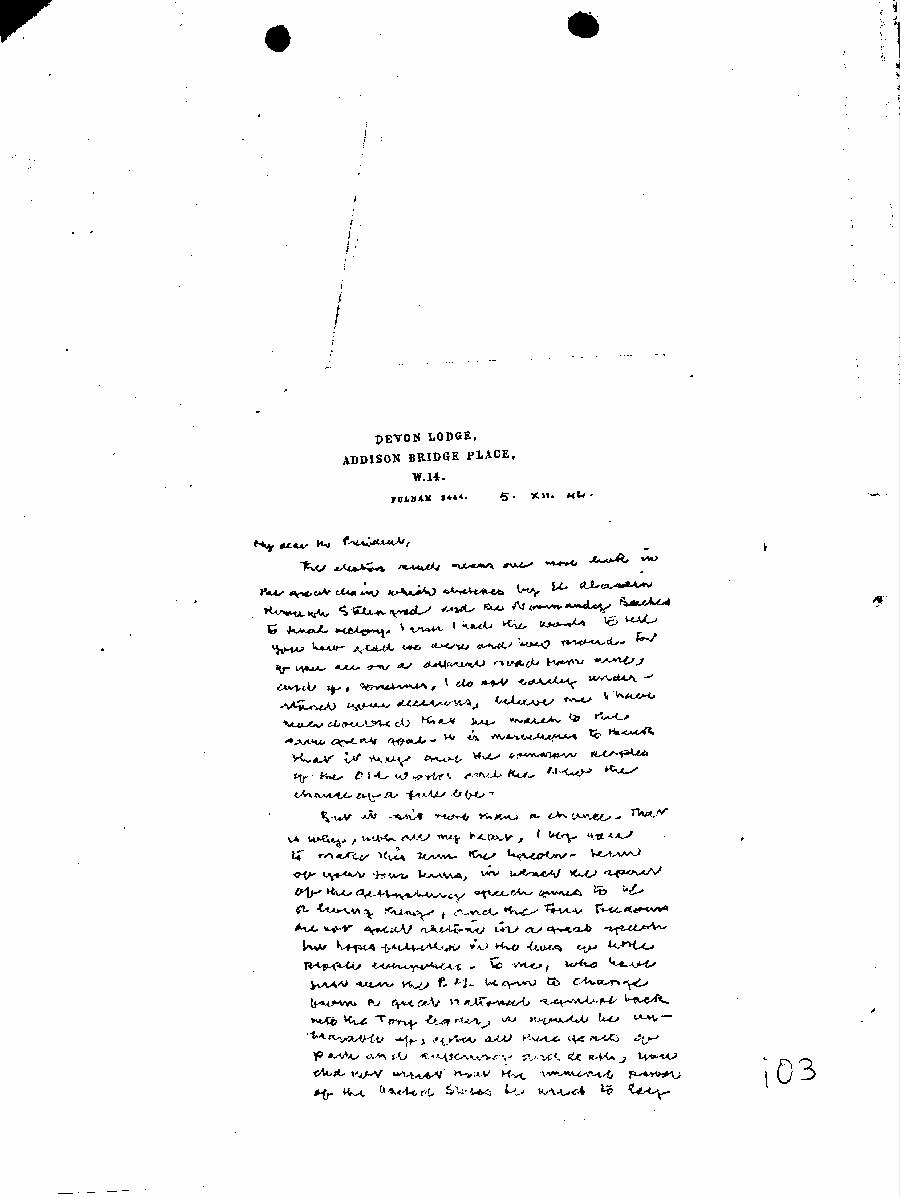 [a345i03.jpg] - Harold Laski --> F.D.R (Written) 12/5/1944 - Page 1