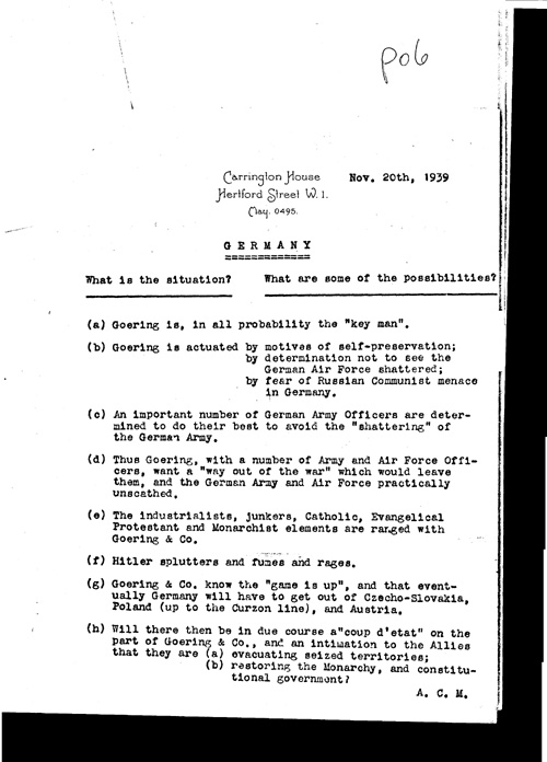 [a348p06.jpg] - Evaluation of situation and possibilities 11/20/39