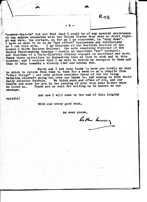 [a349r05.jpg] - Arthur --> Franklin 9th October 1941 - Page 5