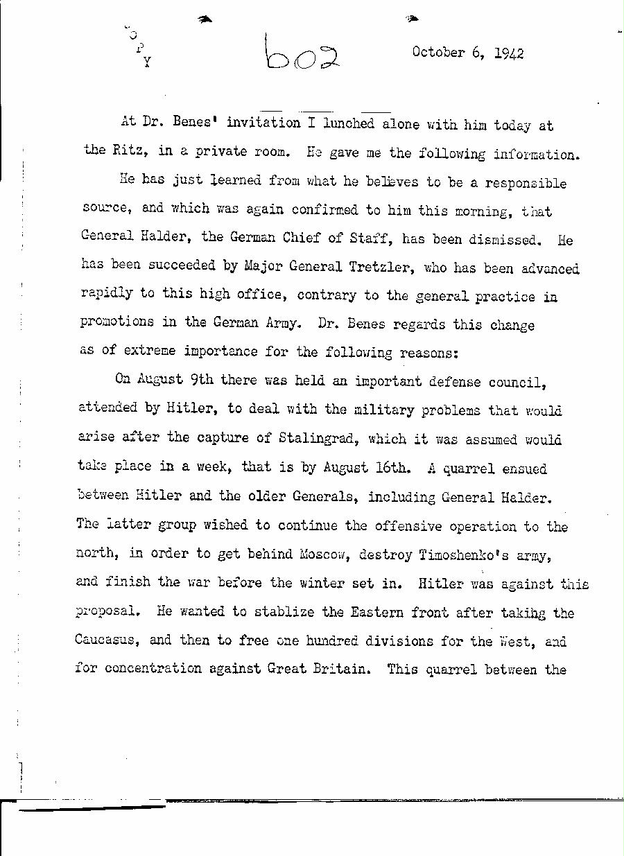 [a350b02.jpg] - Copy of memo. from William Phillips re: conversation with Dr. Benes. (n.d.) - Page 2